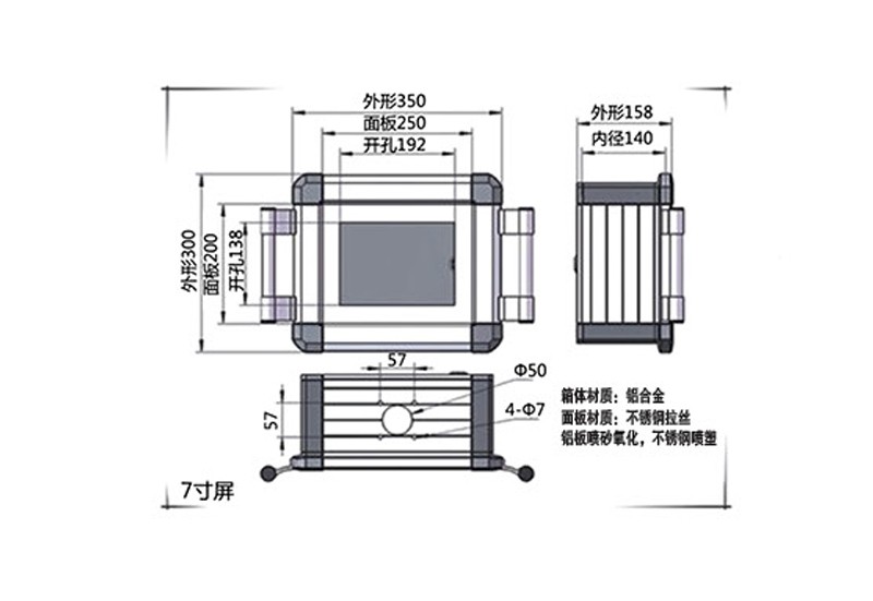 控制箱常用面板开孔尺...